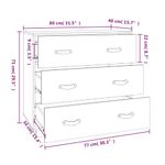 Casa si Gradina - Mobilier - Comode si corpuri - Comode - Servanta, negru, 80x40x75 cm, lemn masiv de pin - Infinity.ro