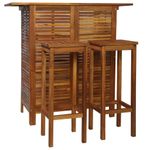 Casa si Gradina - Gradina si terasa - Mobilier exterior - Seturi mobila gradina - Set masa si scaune de bar, 3 buc., lemn masiv de salcam - Infinity.ro