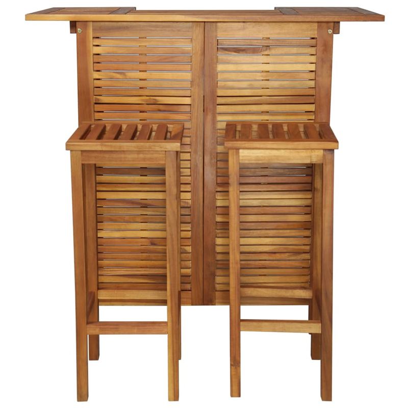 Casa si Gradina - Gradina si terasa - Mobilier exterior - Seturi mobila gradina - Set masa si scaune de bar, 3 buc., lemn masiv de salcam - Infinity.ro