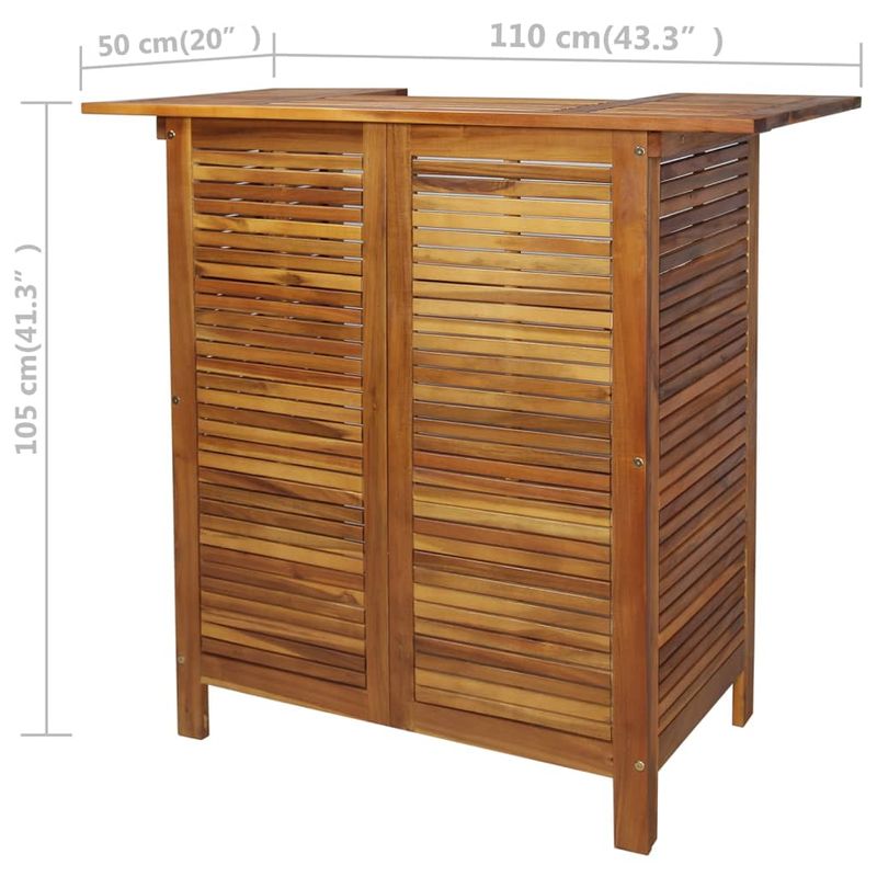 Casa si Gradina - Gradina si terasa - Mobilier exterior - Seturi mobila gradina - Set masa si scaune de bar, 3 buc., lemn masiv de salcam - Infinity.ro