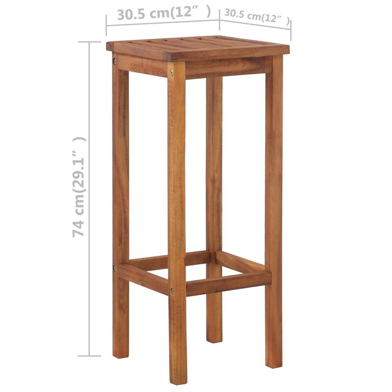 Casa si Gradina - Gradina si terasa - Mobilier exterior - Seturi mobila gradina - Set masa si scaune de bar, 3 buc., lemn masiv de salcam - Infinity.ro