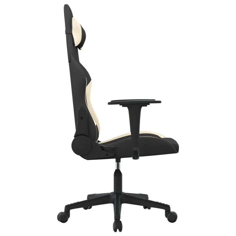 Casa si Gradina - Mobilier - Scaune si fotolii - Scaune - Scaun de gaming cu masaj, negru si crem, material textil - Infinity.ro