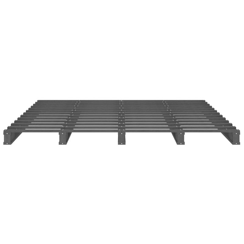 Casa si Gradina - Mobilier - Paturi si accesorii - Paturi - Pat din paleti, gri, 120x200 cm, lemn masiv de pin - Infinity.ro