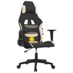 Casa si Gradina - Mobilier - Scaune si fotolii - Scaune - Scaun de gaming cu masaj, negru si crem, material textil - Infinity.ro