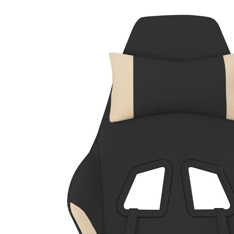 Casa si Gradina - Mobilier - Scaune si fotolii - Scaune - Scaun de gaming cu masaj, negru si crem, material textil - Infinity.ro