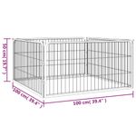 Petshop - Accesorii petshop - Culcusuri si custi - Custi interior si exterior - Tarc caini cu 4 panouri, negru, 100x50 cm, otel - Infinity.ro