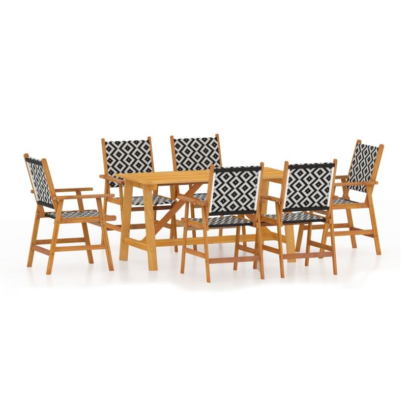 Casa si Gradina - Gradina si terasa - Mobilier exterior - Seturi mobila gradina - Set mobilier de gradina, 7 piese, lemn masiv de acacia - Infinity.ro