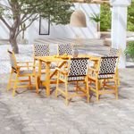 Casa si Gradina - Gradina si terasa - Mobilier exterior - Seturi mobila gradina - Set mobilier de gradina, 7 piese, lemn masiv de acacia - Infinity.ro