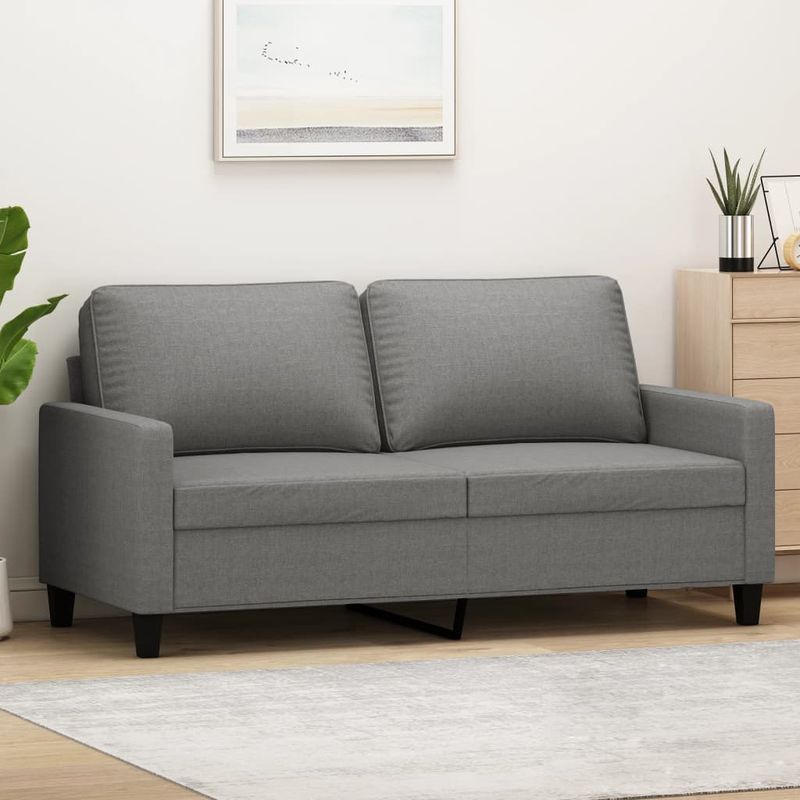 Casa si Gradina - Mobilier - Canapele si coltare - Canapele - Fotoliu canapea, gri inchis, 140 cm, material textil - Infinity.ro
