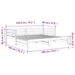Casa si Gradina - Mobilier - Paturi si accesorii - Paturi - Pat de zi extensibil, 2x(90x190) cm, lemn masiv de pin - Infinity.ro