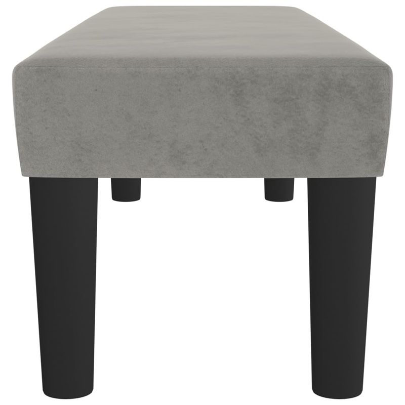 Casa si Gradina/Mobilier/Organizare si depozitare/Bancute - Banca, gri deschis, 100x30x30 cm, catifea - Infinity.ro