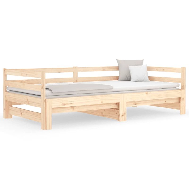Casa si Gradina - Mobilier - Paturi si accesorii - Paturi - Pat de zi extensibil, 2x(90x190) cm, lemn masiv de pin - Infinity.ro