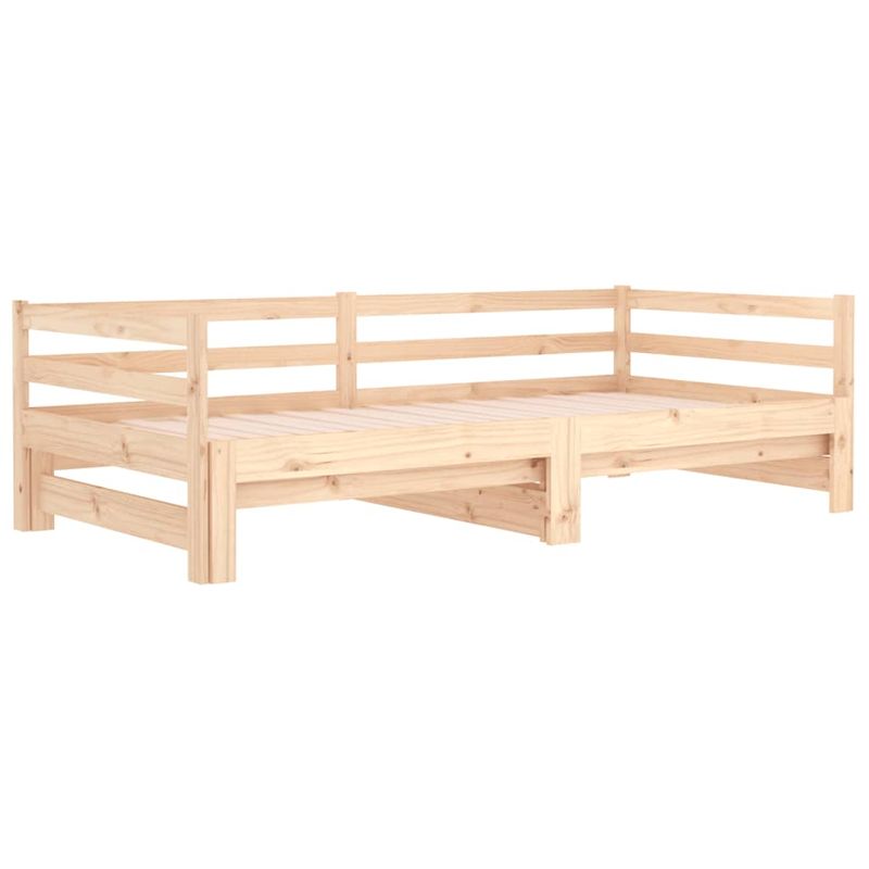 Casa si Gradina - Mobilier - Paturi si accesorii - Paturi - Pat de zi extensibil, 2x(90x190) cm, lemn masiv de pin - Infinity.ro