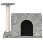 Petshop - Accesorii petshop - Jucarii animale - Ansambluri de joaca - Ansamblu de pisici cu stalp din funie de sisal, stalpi din funie sisal, gri deschis, 51 cm - Infinity.ro