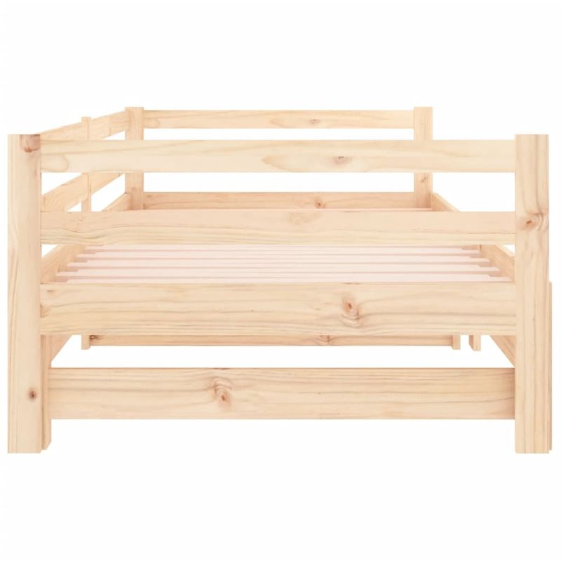 Casa si Gradina - Mobilier - Paturi si accesorii - Paturi - Pat de zi extensibil, 2x(90x190) cm, lemn masiv de pin - Infinity.ro
