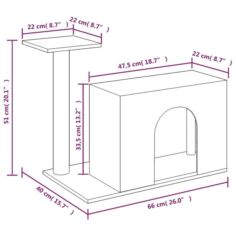 Petshop - Accesorii petshop - Jucarii animale - Ansambluri de joaca - Ansamblu de pisici cu stalp din funie de sisal, stalpi din funie sisal, gri deschis, 51 cm - Infinity.ro