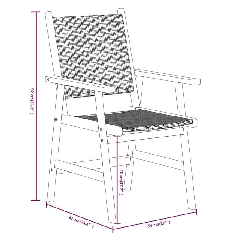 Casa si Gradina - Gradina si terasa - Mobilier exterior - Seturi mobila gradina - Set mobilier de gradina, 7 piese, lemn masiv de acacia - Infinity.ro