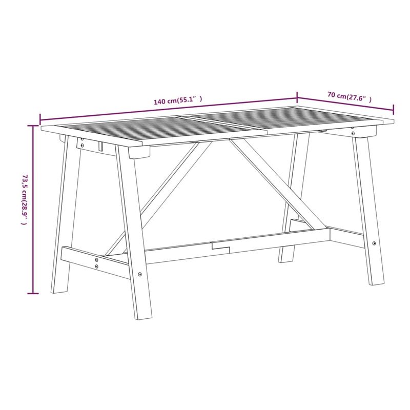 Casa si Gradina - Gradina si terasa - Mobilier exterior - Seturi mobila gradina - Set mobilier de gradina, 7 piese, lemn masiv de acacia - Infinity.ro