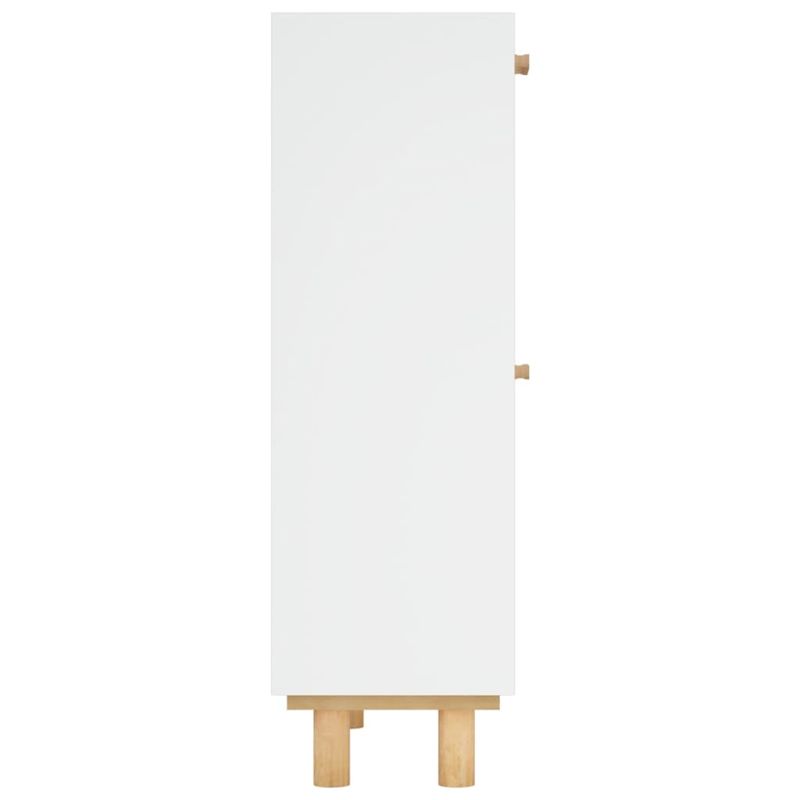 Casa si Gradina - Mobilier - Organizare si depozitare - Organizator incaltaminte - Pantofar, alb, 52x25x80 cm, lemn prelucrat si ratan natural - Infinity.ro