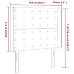 Casa si Gradina - Mobilier - Paturi si accesorii - Accesorii paturi - Tablie de pat cu aripioare gri 103x16x118/128 cm piele eco - Infinity.ro