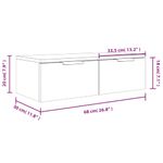 Casa si Gradina - Mobilier - Biblioteci si rafturi - Rafturi - Dulap de perete, gri beton, 68x30x20 cm, lemn compozit - Infinity.ro