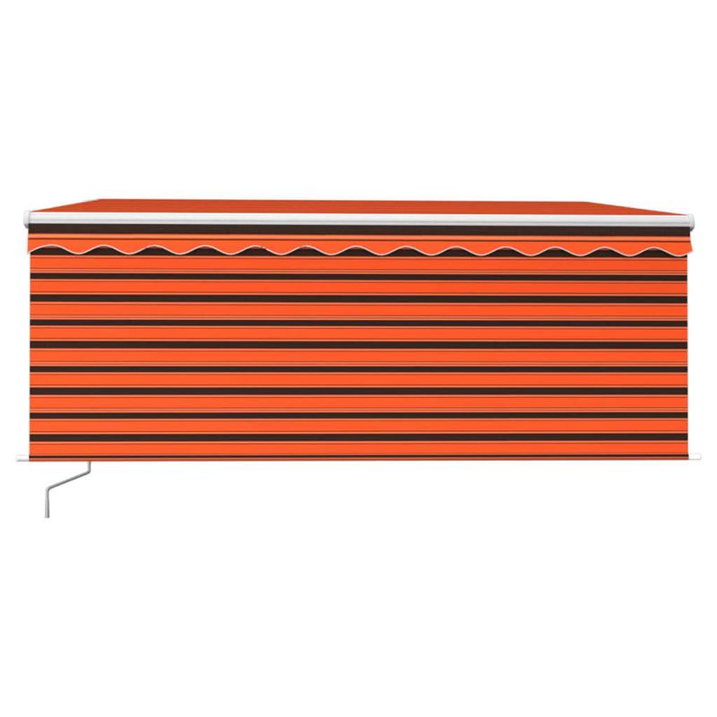 Casa si Gradina - Gradina si terasa - Umbrele si pavilioane - Umbrele - Copertina retractabila manual cu stor&LED , portocaliu&maro, 3,5x2,5 m - Infinity.ro