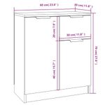 Casa si Gradina - Mobilier - Comode si corpuri - Comode - Servanta, alb, 60x30x70 cm, lemn prelucrat - Infinity.ro