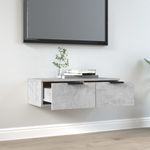 Casa si Gradina - Mobilier - Biblioteci si rafturi - Rafturi - Dulap de perete, gri beton, 68x30x20 cm, lemn compozit - Infinity.ro
