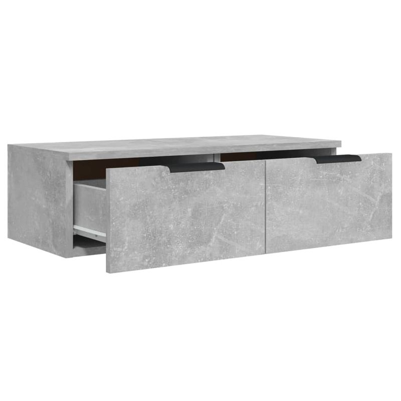 Casa si Gradina - Mobilier - Biblioteci si rafturi - Rafturi - Dulap de perete, gri beton, 68x30x20 cm, lemn compozit - Infinity.ro