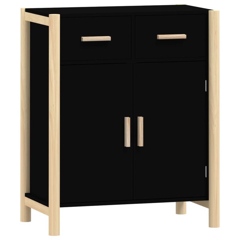 Casa si Gradina - Mobilier - Comode si corpuri - Comode - Servanta, negru, 62x38x75 cm, lemn prelucrat - Infinity.ro