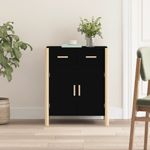 Casa si Gradina - Mobilier - Comode si corpuri - Comode - Servanta, negru, 62x38x75 cm, lemn prelucrat - Infinity.ro