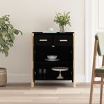 Casa si Gradina - Mobilier - Comode si corpuri - Comode - Servanta, negru, 62x38x75 cm, lemn prelucrat - Infinity.ro