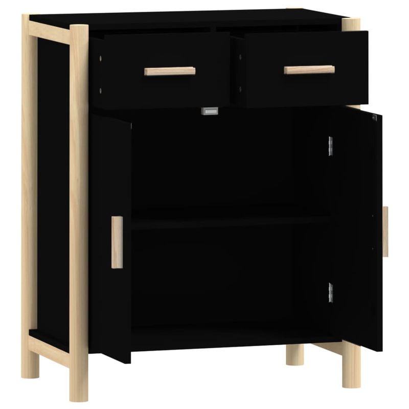 Casa si Gradina - Mobilier - Comode si corpuri - Comode - Servanta, negru, 62x38x75 cm, lemn prelucrat - Infinity.ro