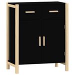 Casa si Gradina - Mobilier - Comode si corpuri - Comode - Servanta, negru, 62x38x75 cm, lemn prelucrat - Infinity.ro