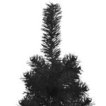 Casa si Gradina - Decoratiuni - Decoratiuni de sezon - Jumatate brad de Craciun subtire cu suport, negru, 120 cm - Infinity.ro