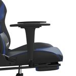 Casa si Gradina - Mobilier - Scaune si fotolii - Scaune - Scaun de gaming masaj/suport picioare negru/albastru piele eco - Infinity.ro