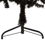Casa si Gradina - Decoratiuni - Decoratiuni de sezon - Jumatate brad de Craciun subtire cu suport, negru, 120 cm - Infinity.ro