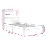 Casa si Gradina - Mobilier - Paturi si accesorii - Paturi - Cadru de pat mic single, alb, 90x190 cm, lemn masiv - Infinity.ro