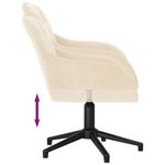 Casa si Gradina/Mobilier/Scaune si fotolii/Scaune - Scaun de birou pivotant, crem, catifea - Infinity.ro