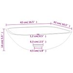 Casa si Gradina - Sanitare - Lavoar baie si accesorii - Lavoare si piedestale - Chiuveta din sticla, 42x42x14 cm, mata - Infinity.ro