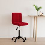Casa si Gradina/Mobilier/Scaune si fotolii/Scaune - Scaun de birou pivotant, rosu vin, catifea - Infinity.ro