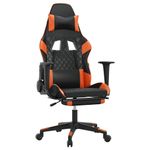 PC, gaming si accesorii - Gaming - Accesorii gaming - Scaune gaming - Scaun de gaming de masaj, negru/portocaliu, piele eco - Infinity.ro