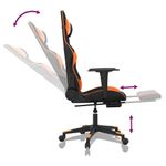 PC, gaming si accesorii - Gaming - Accesorii gaming - Scaune gaming - Scaun de gaming de masaj, negru/portocaliu, piele eco - Infinity.ro