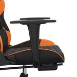 PC, gaming si accesorii - Gaming - Accesorii gaming - Scaune gaming - Scaun de gaming de masaj, negru/portocaliu, piele eco - Infinity.ro
