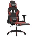 PC, gaming si accesorii - Gaming - Accesorii gaming - Scaune gaming - Scaun de gaming masaj/suport picioare negru/rosu vin piele eco - Infinity.ro