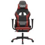 PC, gaming si accesorii - Gaming - Accesorii gaming - Scaune gaming - Scaun de gaming masaj/suport picioare negru/rosu vin piele eco - Infinity.ro