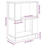 Casa si Gradina - Mobilier - Biblioteci si rafturi - Biblioteci - Biblioteca/Separator camera, 51x25x70 cm lemn masiv pin - Infinity.ro