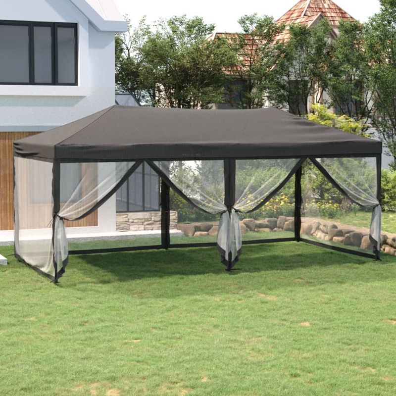 Casa si Gradina - Gradina si terasa - Umbrele si pavilioane - Pavilioane - Cort pliabil pentru petrecere, pereti laterali, antracit, 3x6 m - Infinity.ro
