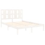 Casa si Gradina - Mobilier - Paturi si accesorii - Paturi - Cadru de pat mic single, alb, 120x190 cm, lemn masiv - Infinity.ro