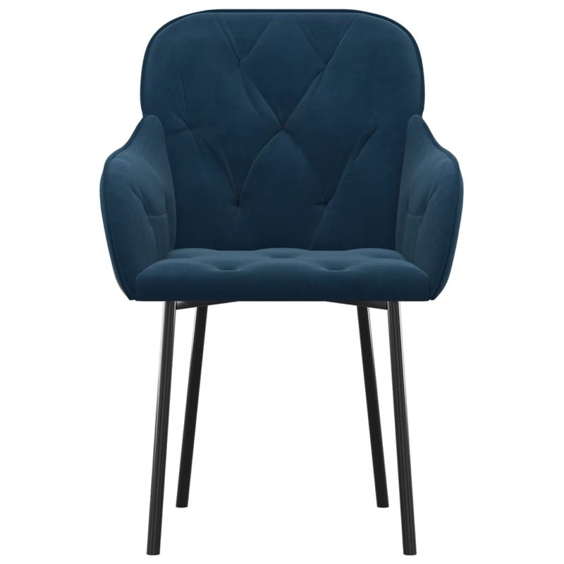 Casa si Gradina - Mobilier - Scaune si fotolii - Scaune - Scaune de bucatarie pivotante, 2 buc., albastru, catifea - Infinity.ro